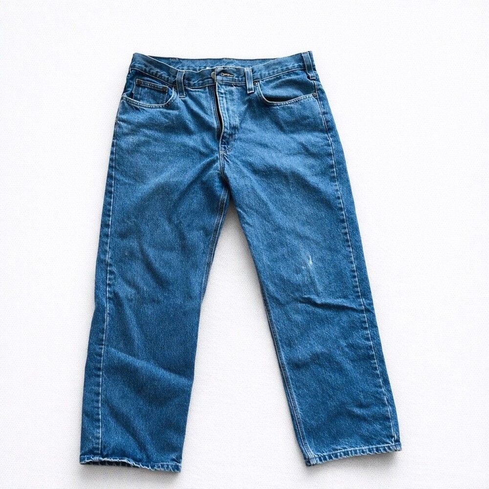 Carhartt B10 DST Jeans Mens 38x30 Traditional Fit Denim Workwear Blue